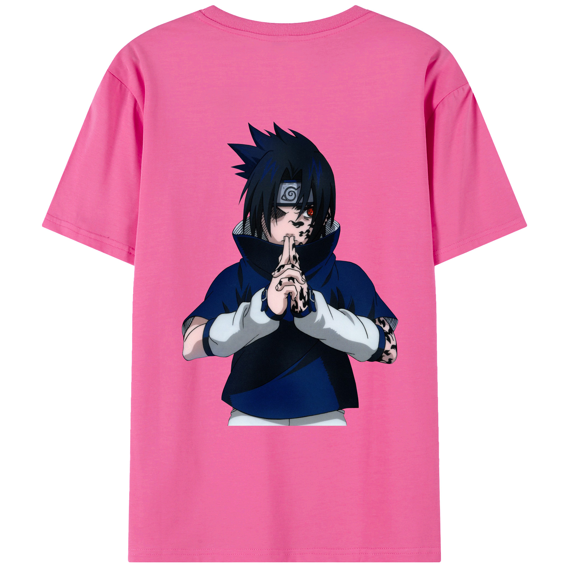 （画像用） NARUTO -ナルト- うちは サスケ Uchiha Sasuke レディース半袖Tシャツ(バックプリント)